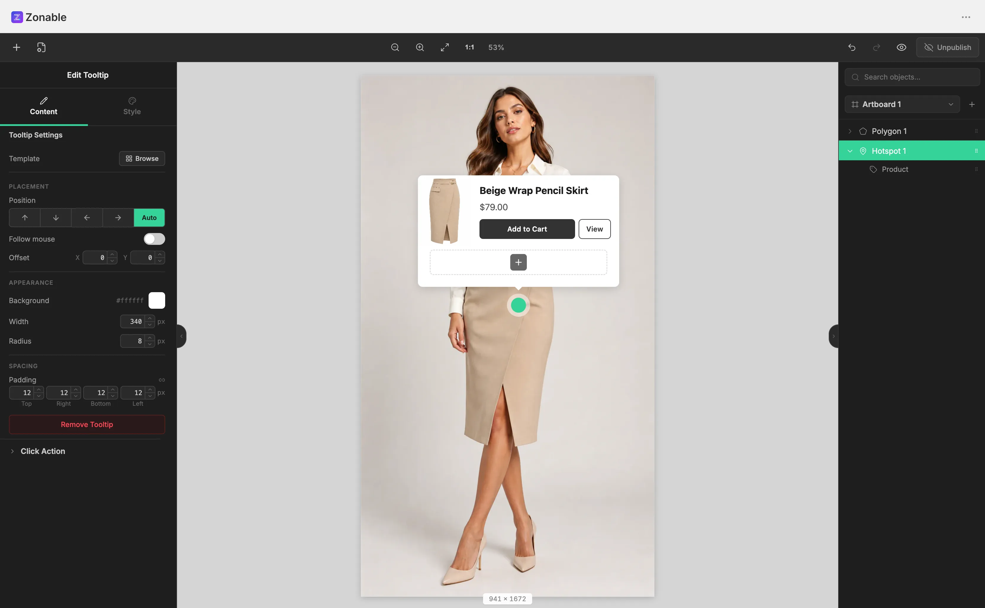 Zonable editor